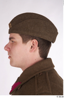  Photos Czechoslovakia Soldier in uniform 2 Czechoslovakia soldier Historical Clothing army brown uniform cap head 0002.jpg